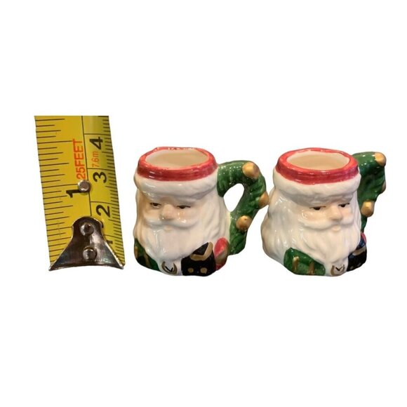VINTAGE Ceramic 8pc MIniature Santa Claus Christmas TEA SET Replacement READ - Picture 5 of 11